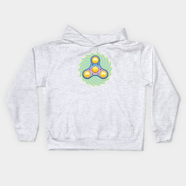 Fidget hand spinner Kids Hoodie by EnriqueV242